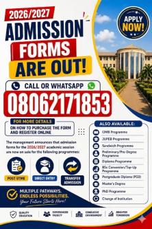 Redeemers University Osun, 2026/27 Admission forms are out in Lagos - Image 1