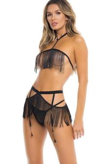 Rene Rofe Rassel Tassel 3 Piece Open Cup Bra Set in Whakatane - Image 1