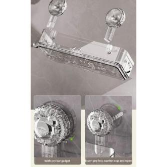 Ripple Suction Cup Storage Rack Bathroom Kitchen Sink Tray … in Pasir Ris - Image 1
