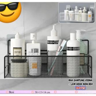 Rust-Resistant Hanging Iron Basket Rack for Kitchen and Bathroom in Singapore - Image 1