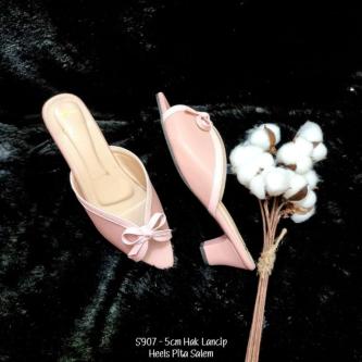 S907 Heels 5cm OpenToe Ribbon Salem Bigsize Large Size … in Kajang - Image 1