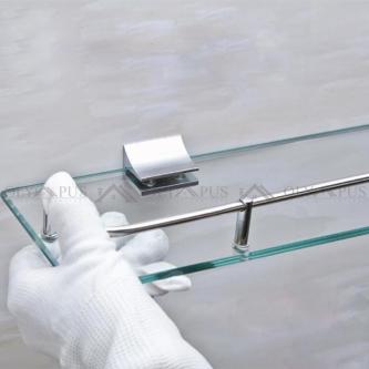 SAMPO Multifunctional 2-Tier Square Glass Soap Shampoo Rack … in Singapore - Image 1