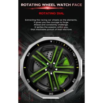 SANDA 1162 Racing Wheel Quartz Watch Men's 3D Rotating … in Singapore - Image 1