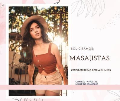 SE BUSCAN MASAJISTAS PROACTIVAS – MASAJES TÁNTRICOS en Lima - Imagen 1