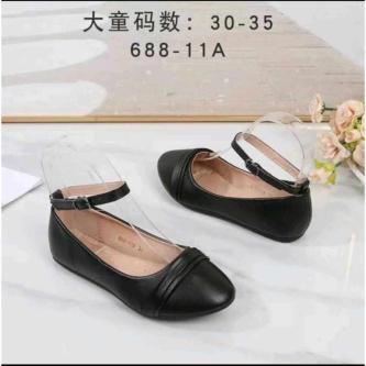 SG BLACK SCHOOL SHOES FOR KIDS GLOSSY LEATHER ROUND TOE FOR … in Singapore - Image 1