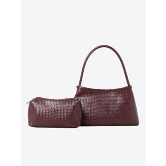 SHOOPEN Weaving Small Shoulder Bag with Pouch Set Mini … in Singapore - Image 1
