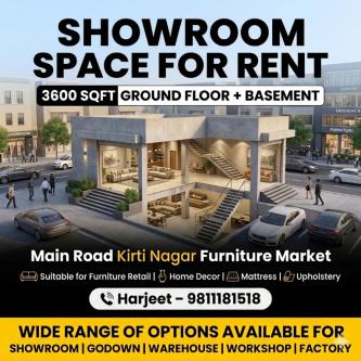SHOWROOM SPACE FOR RENT – MAIN ROAD KIRTI NAGAR in Delhi - Image 2