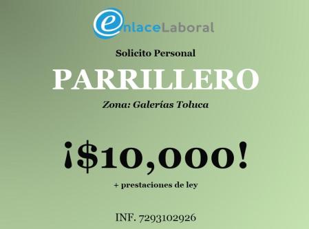 SOLICITAMOS PERSONAL PARRILLERO en Toluca - Imagen 1