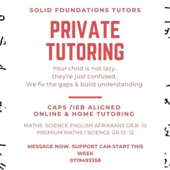 SOLID FOUNDATIONS TUTORS GR.R-12 in Nigel - Image 1