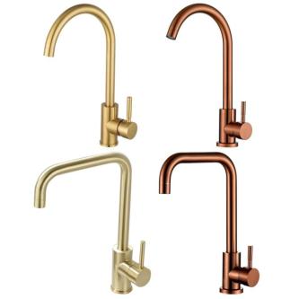 SOURCE Kitchen Faucets Gold Kitchen Mixer Single Handle … in Singapore - Image 1