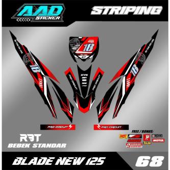 STICKER STRIPING MOTOR RBT BLADE NEW 125 RBT BEBEK MODIF … in Taman Johor Jaya - Image 1