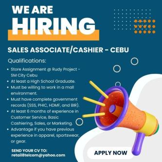 Sales Associate/Cashier in Cebu City - Image 1