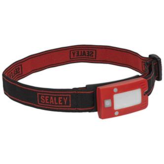 Sealey Rechargeable Auto Sensor COB LED Head Torch Red in Ripley - Image 1