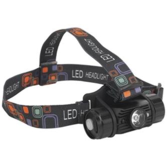 Sealey Rechargeable Head Torch 5W LED Auto Sensor Black in Plumstead - Image 1