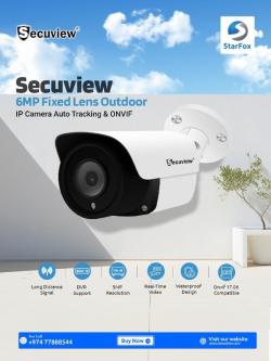 Secuview 6MP Fixed Lens Outdoor IP Camera Auto Tracking & ONVIF. in Lincoln - Image 1