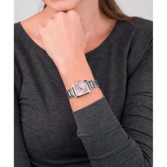Seiko SWR077P1 Essentials Mauve Pink Grid Pattern Analog … in Singapore - Image 1