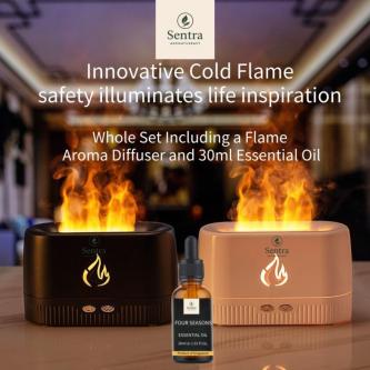 Sentra Aroma Flame Humidifier Aroma Diffuser + 10ml Premium … in Singapore - Image 1