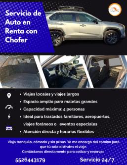 Servicio de Auto en Renta con Chofer en Ecatepec - Imagen 1