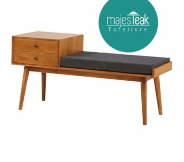 Shoe Bench Teak-2 Drawer. in Petaling Jaya - Image 3
