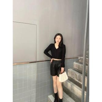 Shorts Women's Faux Leather Skirt Personality Korean Style … in Singapore - Image 1