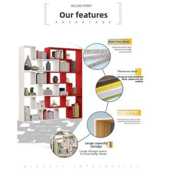 Simple Bookshelf Bookcase Creative Corner Bookshelf Bedroom … in Singapore - Image 1