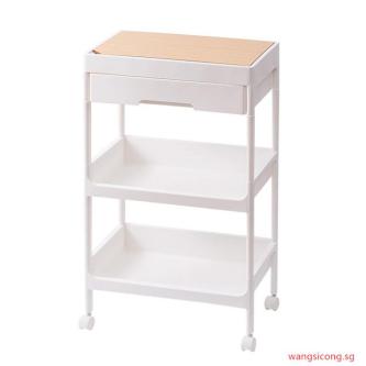 Small Trolley Rack Floor Kitchen Bathroom Mobile Snacks … in Singapore - Image 1
