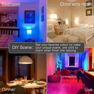 Smart E27 LED Bulb 220V RGB Color Changing with App … in Singapore - Image 1