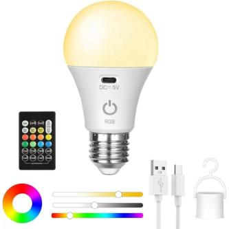 Smart RGB LED Bulb with Remote Rechargeable, Dimmable Smart … in Bukit Batok - Image 1