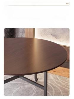 Solid Wood Dining Table Antique Style Foldable Round Table … in Singapore - Image 1