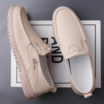 Spring Autumn First Layer Cowhide Men's Shoes Handmade … in Singapore - Image 1
