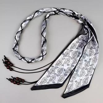 Spring Boho Adjustable Braided Leather Belt With Beaded … in Singapore - Image 1
