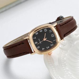 Square Ladies' Watch with Small Dial, Retro Leather Strap … in Singapore - Image 1