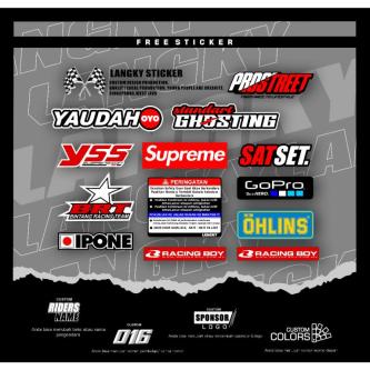 Striping Sonic150 R Sticker Honda Sonic 150 R Variation SC-001 in Papar - Image 1