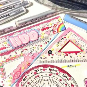 Super Cute Creative Graffiti Acrylic Ruler High-value Ruler … in Singapore - Image 1