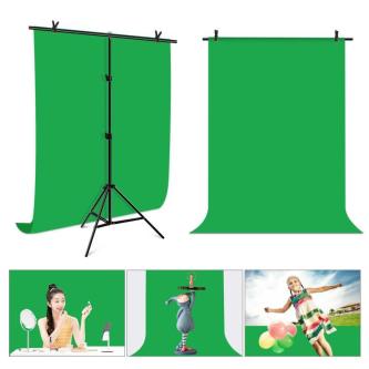 T-Shape Backdrop Support Kit 1x2m/2x2m by PULUZ, with Clips … in Singapore - Image 1