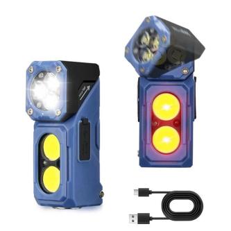 T615 500LM 180° Rotatable Multi-Function EDC LED Flashlight … in Emerald - Image 1