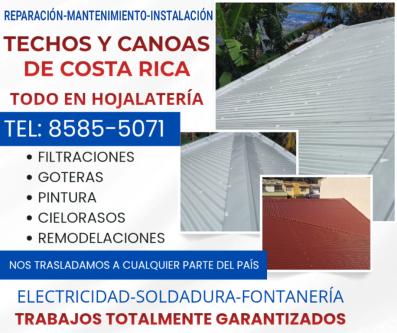 TECHOS Y CANOAS DE COSTA RICA. GARANTÍA Y SERVICIO PROFESIONAL. en Poás - Imagen 1