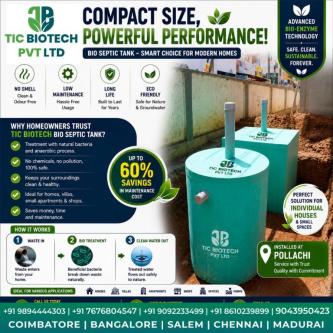 TIC Biotech – Compact Size Powerful Performance Bio Septic Tank in Peelamedu - Image 1
