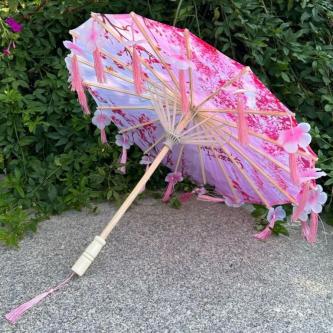 TN5WC4 Fabric Tassel Umbrella, Handheld Rainproof Chinese … in Geylang - Image 1