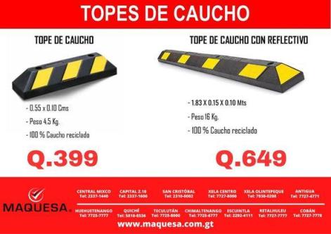 TOPES PARA ESTACIONAMIENTO en Retalhuleu - Imagen 1