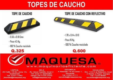 TOPES PARA ESTACIONAMIENTOS en Retalhuleu - Imagen 1