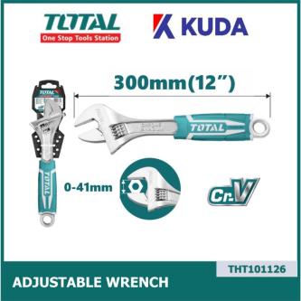 TOTAL ADJUSTABLE WRENCH W/RUBBER HANDLE 8