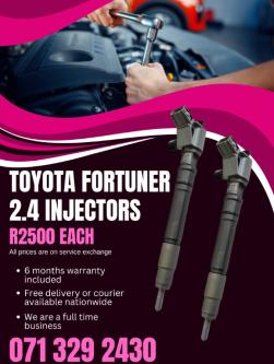TOYOTA FORTUNER 2.4 INJECTORS FOR SALE WITH WARRANTY INCLUDED in Rustenburg - Image 1