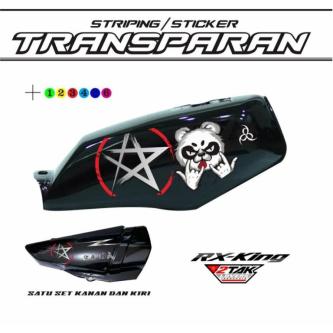 TRANSPARENT STRIPING STICKERS FOR RX KING MOTORCYCLE MOTIFS in Singapore - Image 1