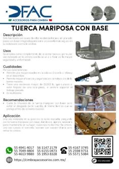 TUERCA MARIPOSA CON BASE en Tacuba - Imagen 1