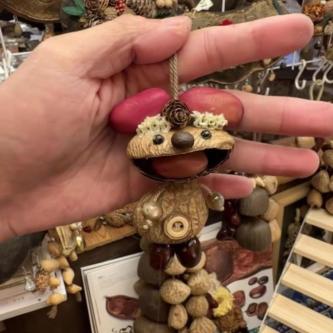 [Taiwan Shipment] Hand-Made Nut Shell Doll Rattle Fruit … in Singapore - Image 1