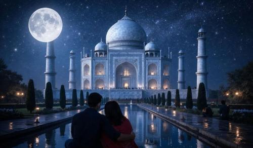 Taj Mahal Under Full Moon – Magical Night Viewing in Agra - Image 6
