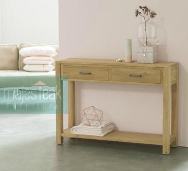 Teak Console Table 2 Drawers in Kuala Selangor - Image 1