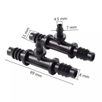 Tee Reducer Connector PE Hose 8 x 11 mm To 4 x 7 mm Nipple … in Singapore - Image 1
