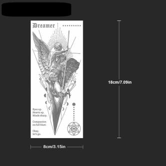 Temporary Tattoo Sticker Wing Design Waterproof Durable … in Ipoh - Image 1